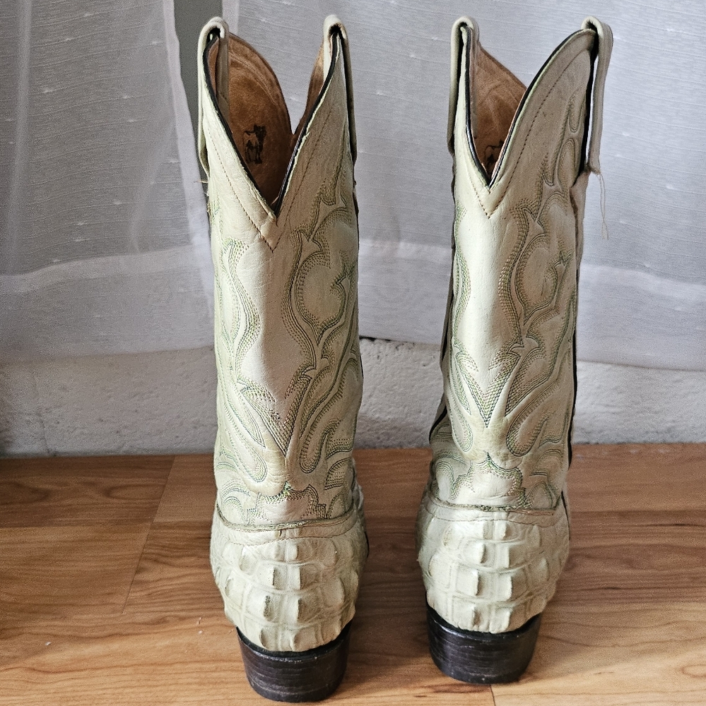 Cowboy Boots Alligator Leather Women US Size 8 Mexico in color Sage Green - Picture 13 of 13